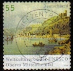 Stamps : Europe : Germany :  ALEMANIA 2006 SELLO PAISAJE UNESCO OBERES MITTELRHEINTAL USADO