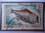 Stamps : Africa : Republic_of_the_Congo :  Argyropelecus Gigas - Giant Hatchetfish