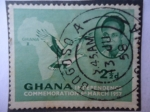 Sellos del Mundo : Africa : Ghana : Conmemoracón de la Independencia- Primer Ministro:Nkruman Kwarne 1909-1972.