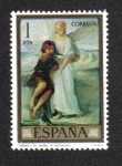 Stamps Spain -  Tobías y El Angel (Eduardo Rosales y Martín)