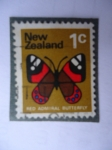 Stamps New Zealand -  Red Admiral Butterfly
