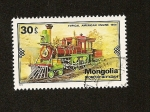Sellos del Mundo : Asia : Mongolia : Locomotora Típica Americana 1860