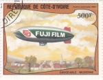 Stamps Africa - Ivory Coast -  dirigible moderno