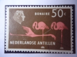 Stamps America - Netherlands Antilles -  Bonaire - American Flaming (Pgoennicopterus ruber)-Nederlandse Antillen.