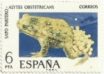 Stamps Spain -  FAUNA HISPÁNICA. SAPO PARTERO. Acytes obstetricans. EDIFIL 2275