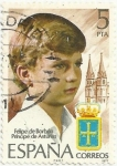 Stamps Spain -  FELIPE DE BORBÓN, PRÍNCIPE DE ASTURIAS. EDIFIL 2449