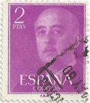 Stamps Spain -  (94).SERIE BÁSICA FRANCO. VALOR FACIAL 2 Pts. EDIFIL 1158