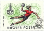 Stamps Hungary -  JUEGOS OLÍMPICOS MOSCÚ´80. BALONMANO FEMENINO. YVERT HU PA429