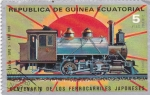 Sellos de Africa - Guinea Ecuatorial -  centenario de los ferrocarriles japoneses