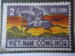 Sellos de Asia - Vietnam -  Buu-Chinh.Viet.Nam del Sur - Jinete - Vietnamita de otra época.
