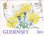 Stamps United Kingdom -  flores- GUERNSEY