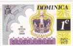 Sellos de America - Dominica -  corona real