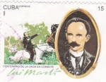 Sellos de America - Cuba -  centenario de la caída en combate de José Martí