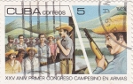 Sellos de America - Cuba -  XXV aniversario 1er congreso campesino en armas