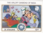 Stamps America - Saint Vincent and the Grenadines -  Goofy en la India