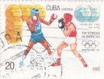 Stamps Cuba -  victorias olímpicas- Barcelona-92
