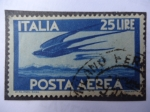 Stamps Italy -  Vuelo Golondrinas-Democracia - Posta Aerea.