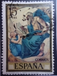 Stamps Spain -  Ed: 2210 -Evangelista San Mateo- Pintura de E. Rosales
