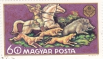 Stamps Hungary -  cacería de jabalí