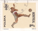 Stamps Poland -  Montreal- futbol