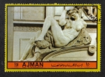 Sellos del Mundo : Asia : Emiratos_�rabes_Unidos : Ajman,  Sculptures by Michelangelo Buonarroti