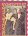 Stamps Poland -  pintura obreros