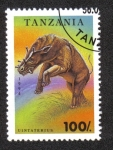 Sellos de Africa - Tanzania -  Animales Prehistoricos 