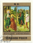 Stamps Hungary -  OBRAS DEL MUSEO CRISTIANO DE ESZTERGOM. ADORACION DE LOS REYES. YVERT HU 2338