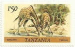 Stamps Tanzania -  ANIMALES. GIRAFA. Giraffa camelopardalis. YVERT TZ 170