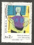 Stamps Argentina -  1383 - Figura en amarillo,de Luis Seoane