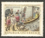 Stamps Austria -  Biblioteca Nacional de Viena