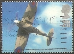 Stamps United Kingdom -  1967 - Avión supermarine Spitfire mk IIA, de Reginald Mitchell