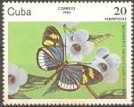Stamps Cuba -  MARIPOSAS.  HELICONIUS  CYDNO  CYDNIDES.