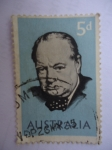 Stamps Australia -  Primer Ministro del R.U: Sir Wiston L. Churchill.