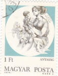 Stamps Hungary -  mujer y niño en brazos