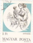 Sellos de Europa - Hungra -  mujer y niño en brazos