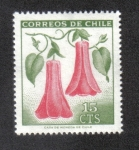 Stamps Chile -  Copihue (Lapageria rosea)