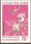 Stamps Gabon -  ORQUÌDEAS  Y  HELICÒPTERO