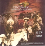 Stamps Mexico -  CENTENARIO  DE  LA  REVOLUCIÒN  MEXICANA.  VILLA,  ZAPATA,  CARRANZA  Y  REVOLUCIONARIOS.