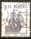 Stamps Poland -  Buque mercante holandés.