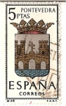 Stamps : Europe : Spain :  España Correos / Pontevedra / 5 pecetas