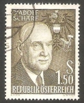 Stamps Austria -  916 - 70 anivº del presidente Adolf Schärf