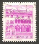Stamps : Europe : Austria :  955 A - Casa gótica de Kornmess en Bruck 