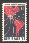 Stamps United States -  844 - Feria internacional Hemisfair 68, en San Antonio, Texas