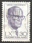 Sellos de Europa - Finlandia -   500 - 60 anivº del presidente Urho Kekkonen