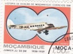 Sellos de Africa - Mozambique -  JUNKER JU 52 3M-historia de la aviación de Mozambique