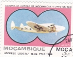 Sellos de Africa - Mozambique -  LOCKEED LODSTAR 18-08-historia de la aviación de Mozambique
