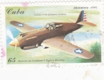 Sellos de America - Cuba -  CURTISS P-40 (EEUU)-avión de combate