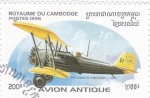Sellos de Asia - Camboya -  avión antiguo