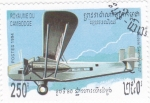 Sellos de Asia - Camboya -  avión antiguo